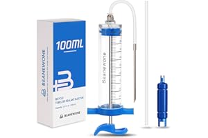 Beanewone Bicycle Tubeless Tire Sealant Injector Syringe, Tubeless Sealant Injector Syringe for Tubeless Tyre Sealant and Stans No Tubes Tyre Sealant (100ml)