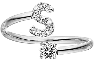 Purelei® Buchstaben Ring – Damenring aus langlebigem Edelstahl – Wasserfeste Ringe – Verstellbare Ringe von Größe 50 bis 60 – Modeschmuck für deinen individuellen Look