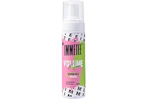 immetee Espuma Voluminizadora fino 200ml, Espuma voluminizadora y moldeadora,Ligero y duradero,antiencrespamiento,Fijación media,Aporta volumen y grosor al instante,Apto para cabello fino y suave