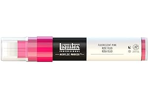 Liquitex Rotulador de Pintura acrílica, Punta Ancha, Rosa Fluorescente, 15 mm