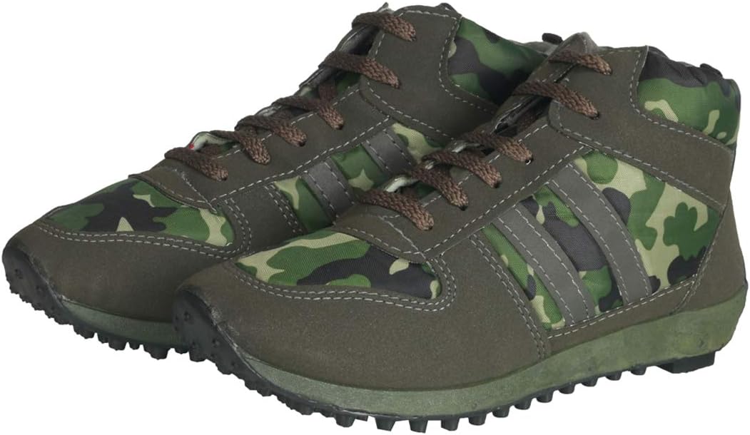 Unistar Burma Boots Casual (Narrow Toe) Shoes; 1002-CamoGreen