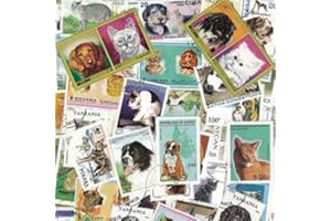 PHILATEMA Collection de timbres Chats Et Chiens oblitérés Nbre de timbres:100 timbres différents