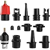 CANIPHA Inflatable Paddle Board Pump Adapter with 9 Standard Conventional Air Pump Nozzles for Inflatables