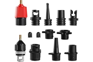CANIPHA Aufblasbarer SUP Pumpe Adapter - Paddle Board Ventiladapter mit 9 Standard konventionellen Luftpumpendüsen für aufblasbare SUP Inflator Adapter