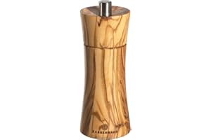 Zassenhaus Salzmühle Frankfurt Olivenholz Mahlwerk aus Hochleistungskeramik, Made in Germany, Maße: H: 14 cm, D: 5,4 cm, 022414