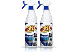 Sisbrill 361 Tout Usage Voiture, Nettoyant intérieur et extérieur - Sièges en Cuir et Tissu, Plastiques, Tableau de Bord, moustiques - 750 ML - Pack 2-361