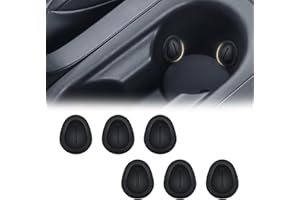 Irikdescia Lot de 6 limiteurs de position pour porte-gobelet de voiture, autoadhésifs, stabilisateurs de bouteille, accessoires intérieurs de voiture universels pour voiture, camion, SUV (noir)
