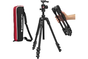 Manfrotto Befree Advanced AS, Camera Tripod, Lever Lock, Compatible with Arca-Swiss, Portable, Compact Travel Tripod Kit, Ball Head, Aluminium Photo Support, for DSLR, Mirrorless, Camera Accessories