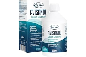 Quiko Avisanol - Calcium Concentrate 500ml - For pet birds, racing pigeons & chickens - Promotes bone & eggshell formation - Supports feather formation & moulting