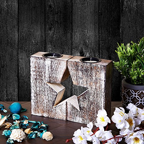 Preisvergleich Produktbild Holz Teelichthalter für Wohnkultur - Mango Holz