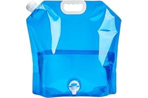 PUCIO Bidon d'eau Pliable, Portable Bidon d'eau 5l Pliable avec Couvercle éTanche, RéServoir d'eau Pliable pour Camping RandonnéE Pique-Nique, Barbecue，Materiel Camping