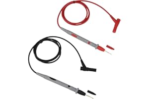 Tihebeyan Ultra-sharp and Fine Probe for Digital Multimeter, Gold-plated, Banana Plug, Test Lead Cable, Reliable Values, Supports 1000V 20A