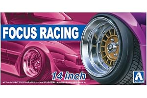 14 Zoll Focus Racing Felgen & Reifen Set 1:24 Model Kit Bausatz Aoshima 053744