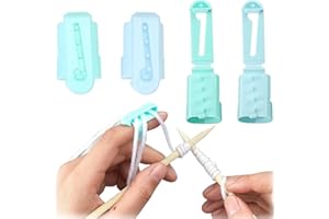 ‎ZKGYUS 4 Stück Strickfingerhut Fadenführer, Stricken Zubehör, Häkelringe, Häkelringe Verstellbar, Crochet Ring, Fingerhut, Strickzubehör, Fingerhut Nähen für Häkelstrick Bastel Zubehör