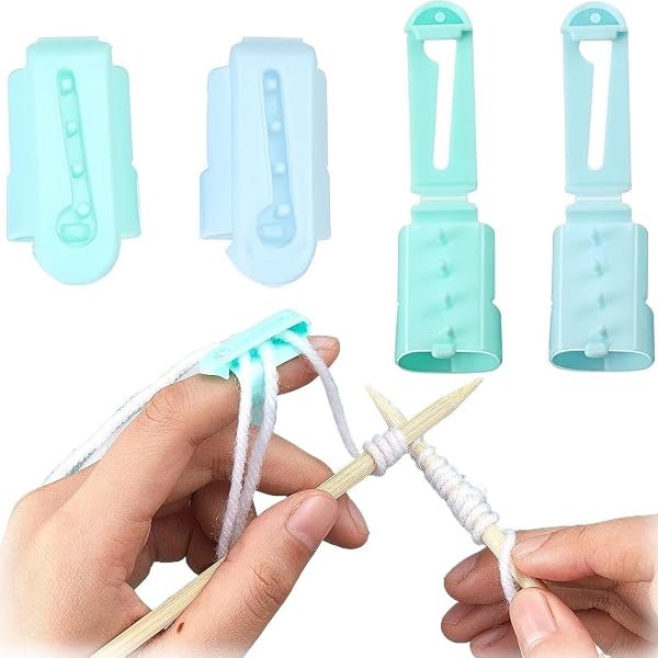 Strickringe Zum Einstellen – 6 Stück Mit Box, Garnführung Für Schnelleres Stricken