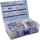 MOGAOPI Electronic Components Kit & Total 1390 Pieces, LED Diodes, Metal Film Resistors, Electrolytic Capacitor Package, Diod