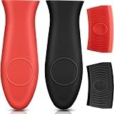 Boao 4 Silicone Hot Handle Holders and Silicone Handle Holder Cast Iron Pan Handle Cover Pot Sleeve Grip Handle for Pot Gridd