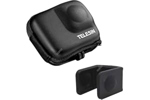 ULBTER Funda Bolso Estuche para Insta360 One R/One RS 360 Grados + Tapa de Goma para Lentes, Viaje Impermeable PU Cuero Bolsa Accesorio para Insta 360 One R 360 Grados [1+1 Unidades]