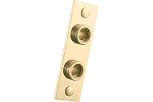 ENKI, P34, Easy Fix Wall Plate for Exposed Mini Thermostatic Shower Valves, Brushed Brass