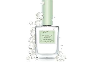 NATURABLOOM Breathable White Nail Polish - Premium Quick Dry White Nail Varnish - Halal, Vegan & Organic, Soft Cotton