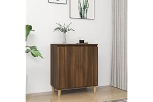 WIFESE Sideboard Braun Eichen-Optik 60x35x70 cm Komodenschrank KüChenschrank Komode Schrank Klein Flurschrank Schrank Mit Schubladen Schrank Schmal Wohnzimmer Küche Flur Sideboard