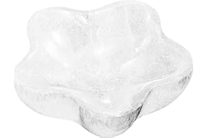 NKlaus Ciotola per fiori in selenite 9,5 cm – Ciotola in pietra preziosa per gioielli, cristalli e rituali, ciotola in pietra curativa naturale per Reiki, meditazione e lavoro energetico spirituale