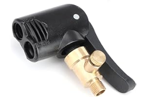 DORART HOME Embout Gonflage Pneu Voiture, Adapteur de Pompe à Air Velo Raccord de Valve Américain Français Standard Tire Air Chuck en Laiton Connecteur de pneu Tuyau Accessoire pour Moto Vélo Roue Gonfleur