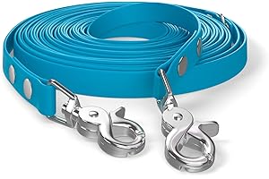 Snoot Recall Lead 10 m Tension-Resistant, Dirt-Repellent and Water-Repellent Dog Lead with Two Carabiners and D-Ring