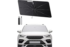 SHAOHAO Compatible con Seat Ateca 2017-2025 Parasol Coche Delantero Protector Solar Parasol Paraguas Coche Resiste a los Rayos UV Plegable Seat Ateca Accesorios