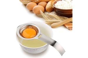 YIQI Separador de huevo Yema de huevo Filtro blanco Separador de huevo de grado alimenticio Acero inoxidable Tamiz de huevo Gadget de cocina Herramienta de cocina/panadería Extractor de huevo