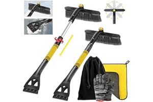 TUIBEIDAMAI Auto Eiskratzer,Schneebesen Auto Teleskop,Eiskratzer Auto mit Besen Ausziehbar,Auto Eiskratzer mit Besen,Eiskratzer Auto mit Besen Lang,für Autos Deluxe, SUV und LKW.