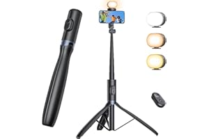 ANXRE Mobile Phone Tripod with Light, NT99 172 cm Selfie Stick for Smartphone and Camera, Light Stand for Video Recording, Mobile Phone Tripod Holder Stand Compatible with Smartphone, Camera, GoPro