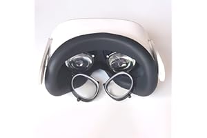 Growalleter VR Monture de protection d'objectif pour Meta Quest 2/3S, entretoise magnétique pour lunettes compatible avec les objectifs Quest 2/3S, montures en métal (avec verres anti-lumière bleue)