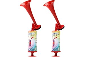 Air Horn, Handheld Luftdruck Fanfare Pumpe, Metall Klassische Air Horns Fahrrad Signalhorn Trompete Airhorn FARBIN