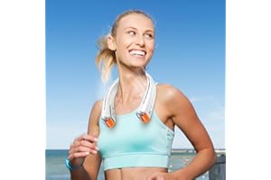 Urmaxs Ventilador de Cuello,5200mAh Mini Ventilador de Cuello,Nuevo Ventilador USB 2023 con 360°Airflow，3 Velocidades, Ventilador USB para Senderismo, Deportes al Aire Libre, Viajes, Casa, Oficina