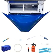 Kit Copertura Per Pulizia Condizionatore Con Sacchetto Impermeabile, Spazzola E Spray