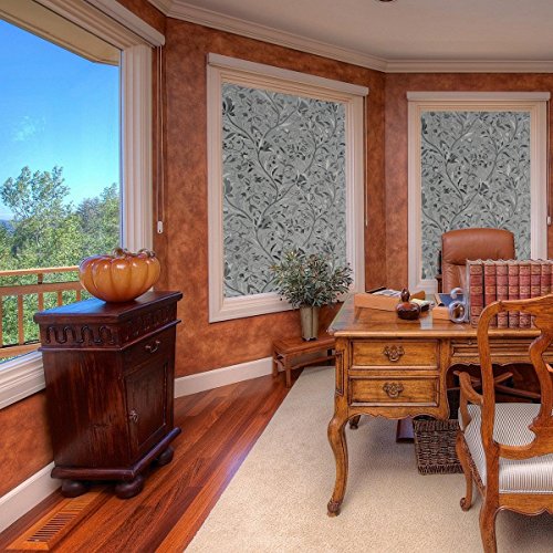 Zindoo 3D ohne Klebstoff Fensterfolie Dekorfolie Sichtschutzfolie Statische Folie für Heim Kueche Buero 45*200CM - 5