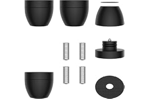 Tertullus 4 Sets Aluminum Subwoofer Speaker Feet Black With Shock-Absorbing Beads,30×30mm Hifi Turntable Adjustable Feet For Hifi Devices Amplifier Turntable Dac Recorder Cd