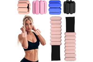 ibforcty 2PCS Adjustable Wrist Weights Ankle Weights Set for Exercise Walking Jogging Yoga Aerobics Pilates Weight-Bearing Bracelet Fitness Wristband