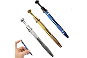 AQLBHZ 3Pcs 4 Prongs Grabber for Tiny Piercing Ball 4 Prong Grabber Tool Small Bead Holder Push-in Syringe Type Tool Stainless Steel Pick Up Tool for Small Parts Jewelry Metal Piercing Ball Holder Tool