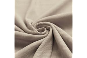DIE STOFFTANTE Ribstrick Jersey | Rippenjersey | Rip Jersey | schmale Rippen | softe Farben | für Bekleidung | Ökotex | 50x135 cm | Meterware (dunkelbeige)
