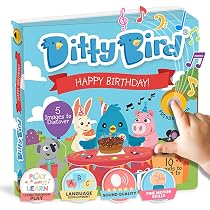 Ditty Bird Livre Sonore Bilingue Anglais – Interactif, Carton Robuste, Pour Tout-petits 1-3 Ans – Idéal Crèche Et Anniversaire