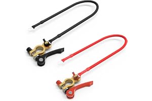 CHENGPI Batteriekabel aus Kupfer 25mm2 1,5m,OFC Kupfer Batteriekabel und Batterieadapter 2 Einheiten,Verwendet,um Wechselrichter,Motorräder,Autos,Schiffe,Solarenergie