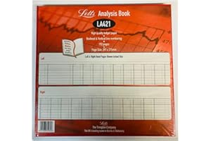 LETTS ANALYSIS BOOK Letts A4.5 Analysis Book with Hard Cover Ribbon Marker 21 Cash Columns 192Pages LA421 Red (297mmX315mm)