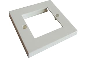 DATA ZONE Single Gang Square Face Plates for Cat5e RJ45 25 x 50 Euro Modules Pack of 10