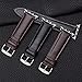 Produktbild Vanqiang iWatch 38 cm Band, Leder Armband für Apple Watch Band Series 3/2/1 Sport Leder Armband für iWatch Band Strap für Apple Watch 38 cm – braun, Braun/Weiß, iWatch 42CM