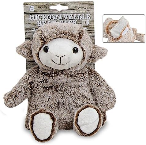 Soft Marshmallow Faux Fur Cute Animal Wheatbag Insert Heatable Toy (Brown Sheep)