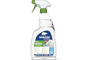 SANITEC igiene sicura Vetri Green Power - Detergente Spray Ecologico Multiuso per Vetri, Cristalli e Specchi - 750 ml