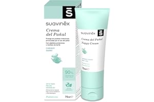 Suavinex, Krem do wymiany dla niemowląt, 75 ml, Odpowiedni dla skóry wrażliwej, 90% składników pochodzenia naturalnego, kremowy krem do wymiany, chroni przed podrażnieniami
