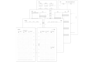 ‎PEN & PAGES pen & pages® Kalender 2026 "Spalten mit Uhrzeiten" 1 Woche auf 2 Seiten Personal 9,5 x 17,1 cm Einlage für Ringbuch mit Monatsübersicht Jahresübersicht DACH Feiertagen 6 fach Lochung (All-in-One)